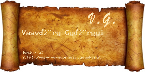 Vasváry Györgyi névjegykártya