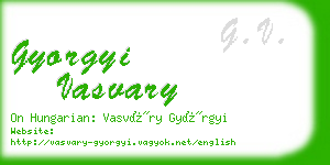 gyorgyi vasvary business card